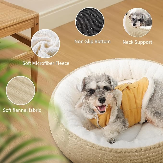 Cat Bed, 23In Dog Beds for Small Dogs, Calming Cat & Dog Beds for Indoor Pets, Pet Beds Comfortable