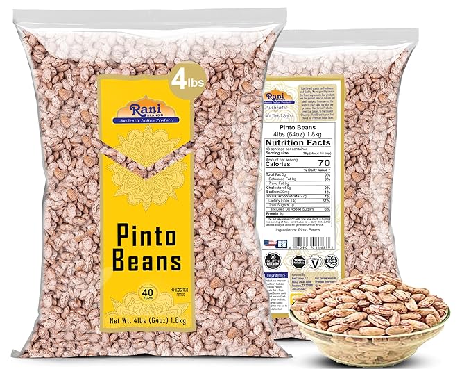 Rani Pinto Beans 64oz (4lbs) 1.81kg Bulk ~ All Natural | Vegan | Gluten Friendly | NON-GMO | Kosher