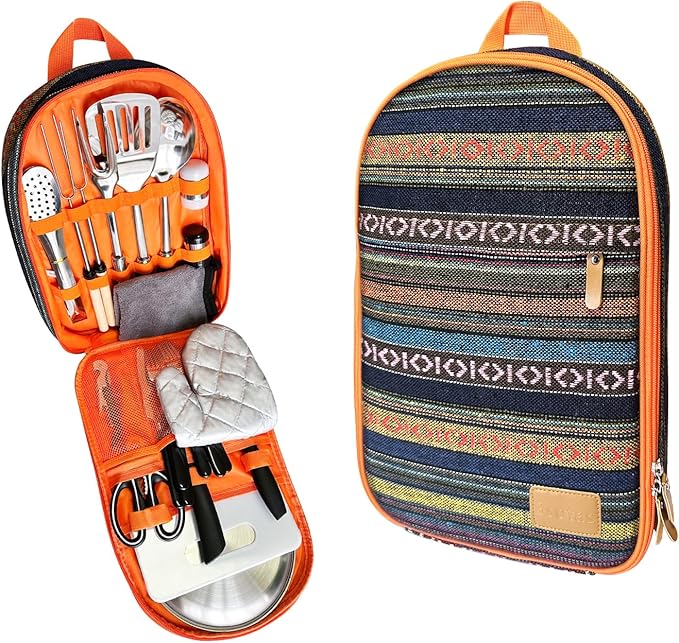 Camping Cooking Utensils Set - Camping Utensil Set Car Camping Cooking Essentials Gear for Camp