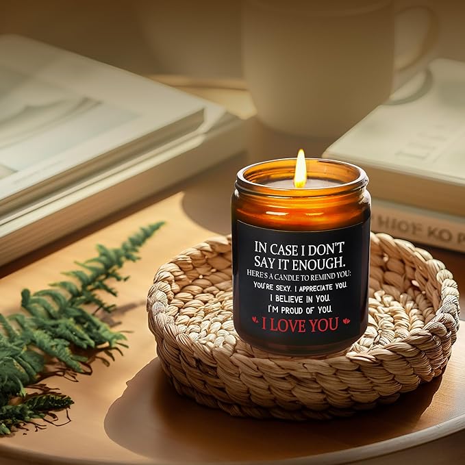 MOASITN Valentines Day, Birthday, Anniversary Candle for Men, Women, Unique & Funny I Love You