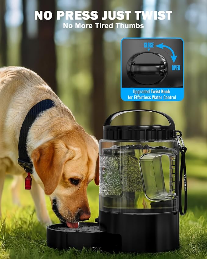 lesotc 95OZ Large Dog Water Bottle,Portable Travel Water Bowl for Dogs Camping Hiking Traveling