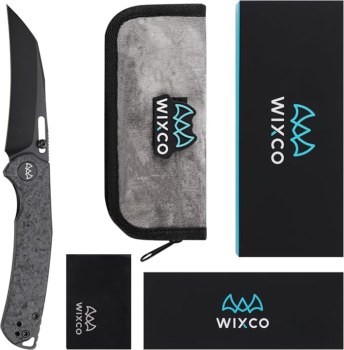 Folding Pocket Knife, 3.1" Stonewash Blade EDC Knife with Safety Liner Lock, Small Pocket Knife