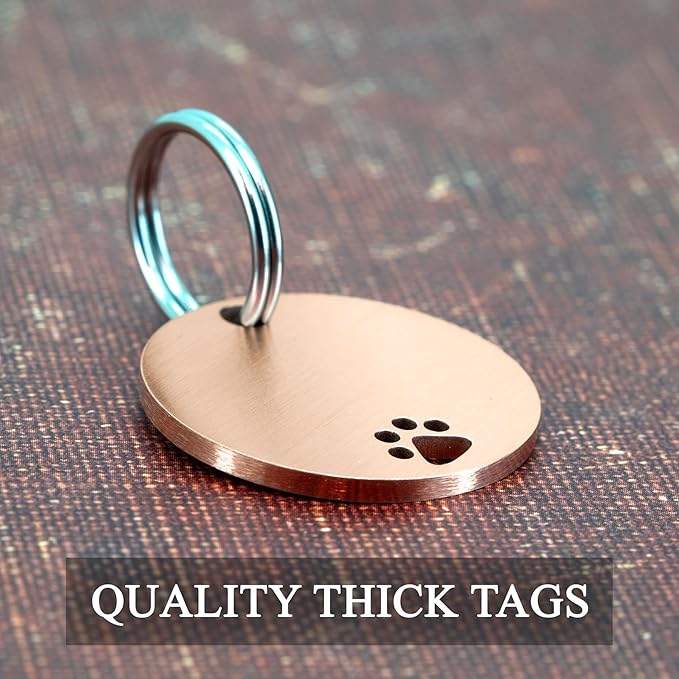 Ultra Joys Dog Tags Personalized for Pets - Hollow Paw Custom Pet ID Tag - Engraved Dog Tag for