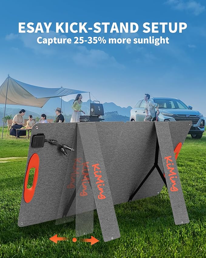 100W Foldable Solar Panel Charger - High Efficiency ETFE Lamination, Waterproof Design, MC4 Output