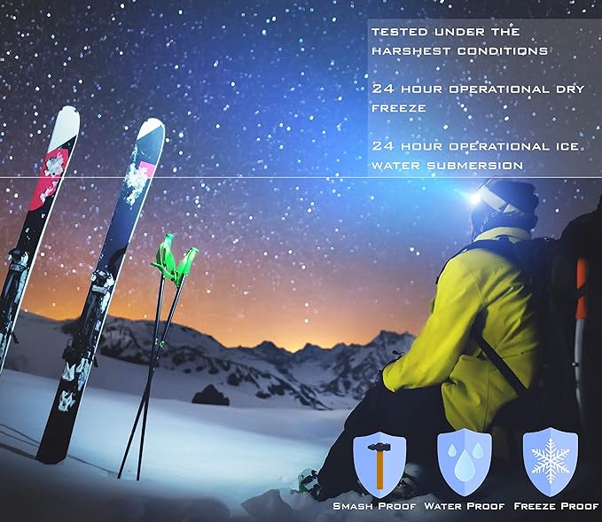 Ghost Bird Seiker X1 Head Lamp - LED Rechargeable Cree XPE - Waterproof IPX7, Freezeproof