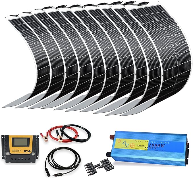 XINPUGUANG 100w Flexible Solar Panels 24V 1000W Solar System Kit Monocrystalline Cell Module 45A