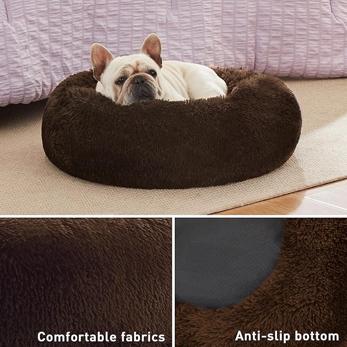 Love's cabin 24in Cat Beds for Indoor Cats - Cat Bed with Machine Washable, Waterproof Bottom