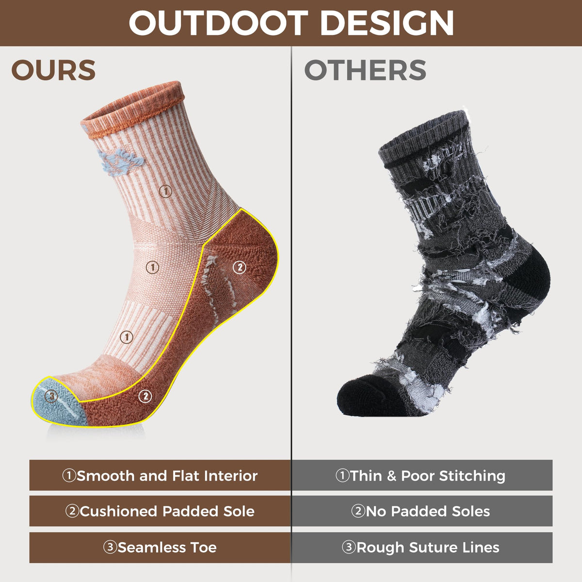 innotree Merino Wool Hiking Socks for Women Quarter Ankle Socks Thermal Warm Cushion Moisture