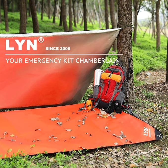 LYN Heavy Duty Emergency Blanket Survival Gear Waterproof Insulated Blanket Emergency Tarp for