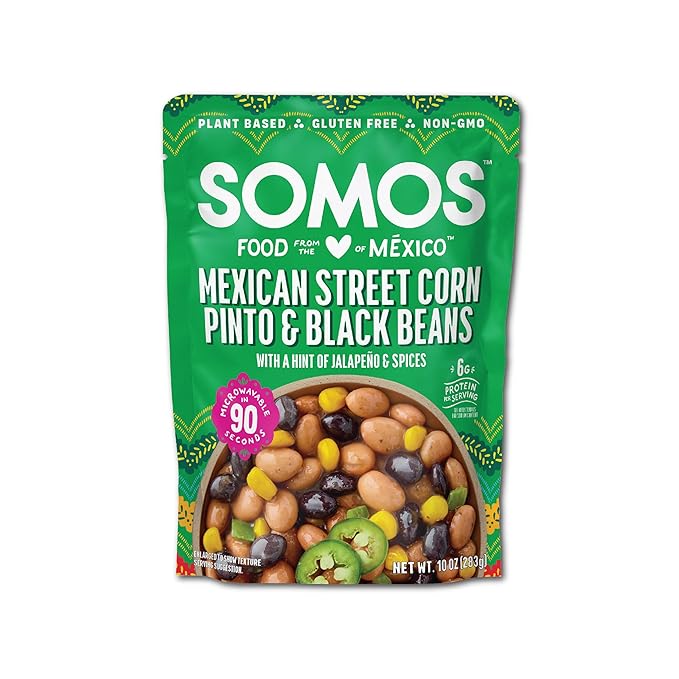 SOMOS Mexican Street Corn Pinto & Black Beans | Gluten Free, Non-GMO, Vegan Ready-to-Eat