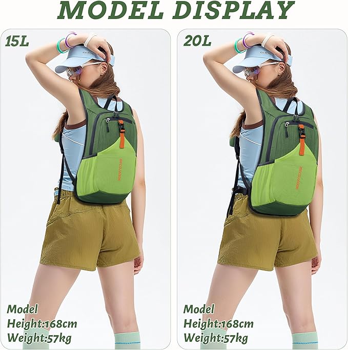 20L Small Hiking Backpack for Men Women Foldable Packable Back Pack Ultralight Hiking Daypack for