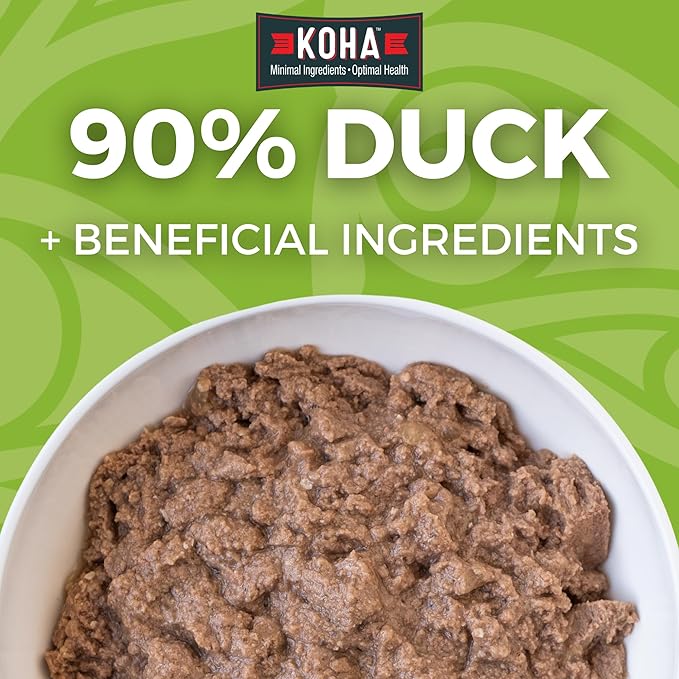KOHA Limited Ingredient Diet Duck Entrée for Dogs - Sensitive Stomach Canned Dog Food - High