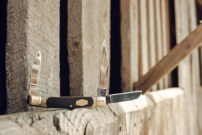 Old Timer 34OTB Genuine Bone Middleman 5.6in S.S. Traditional Folding Pocket Knife with 2.4in Clip