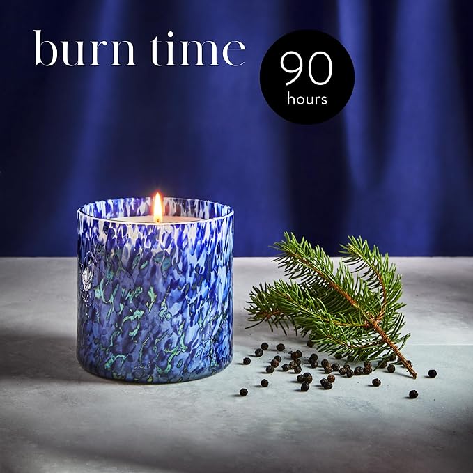 LAFCO New York Signature Candle, Balsam Black Pepper - 15.5 oz - 90-Hour Burn Time - Reusable, Hand