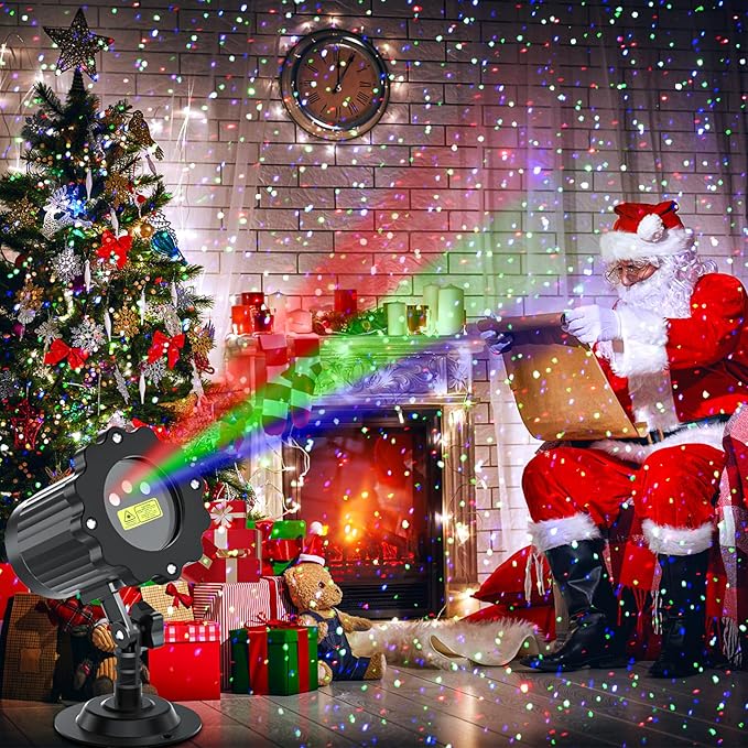 Christmas Projector Lights Outdoor, Garden Light Projector with Timer, Firefly Lights, IP65