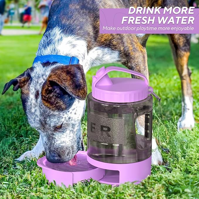 Dog Water Bottle Portable Travel - 77oz Large Travel Water Bowl for Dogs Camping Hiking Beach