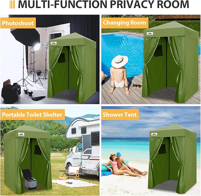 EAGLE PEAK Flex Ultra Compact 4x4 Pop-up Canopy, Sun Shelter, Changing Room, Portable Privacy