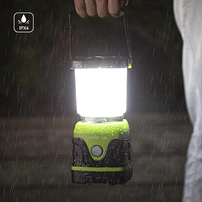LE 1000LM Battery Powered LED Camping Lantern, Waterproof Tent Light with 4 Light Modes, Camping