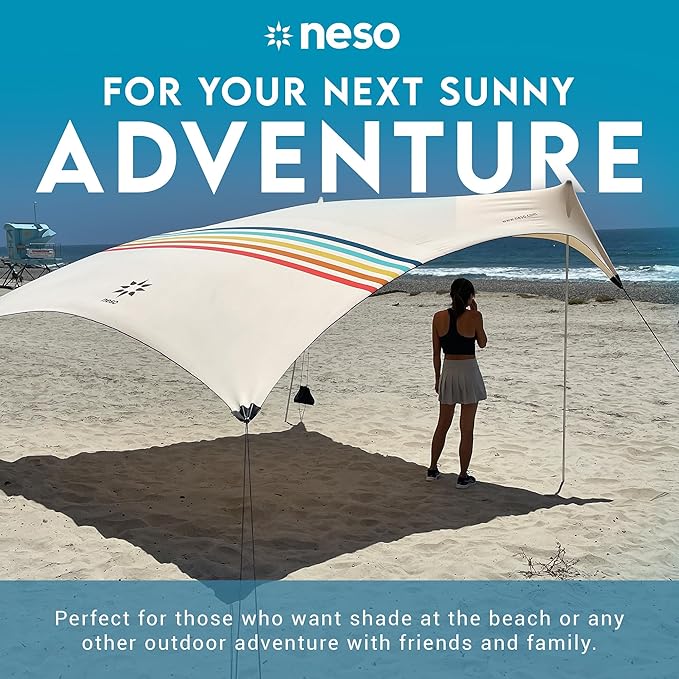 Neso Gigante - Portable Beach Tent - Ideal to Enjoy with Family and Friends - UPF 50+