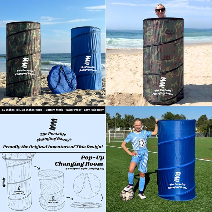 Portable Changing Room, Pop Up Pod - Privacy Tent, Dressing Room Tube or Portable Toilet Stall with