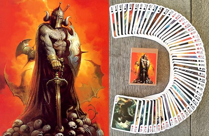 FANSTASY Playing Cards (Poker Deck 54 Cards All Different) Vintage Retro Fantasy SciFi Magazine