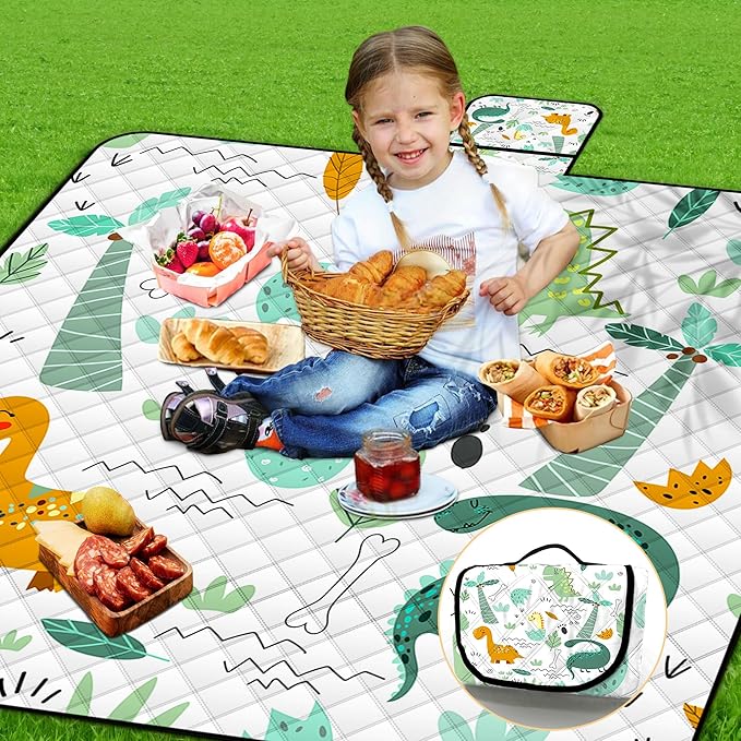 Extra Large Picnic Blanket Waterproof,80"x 80"Foldable Machine Washable Beach Blanket,Outdoor