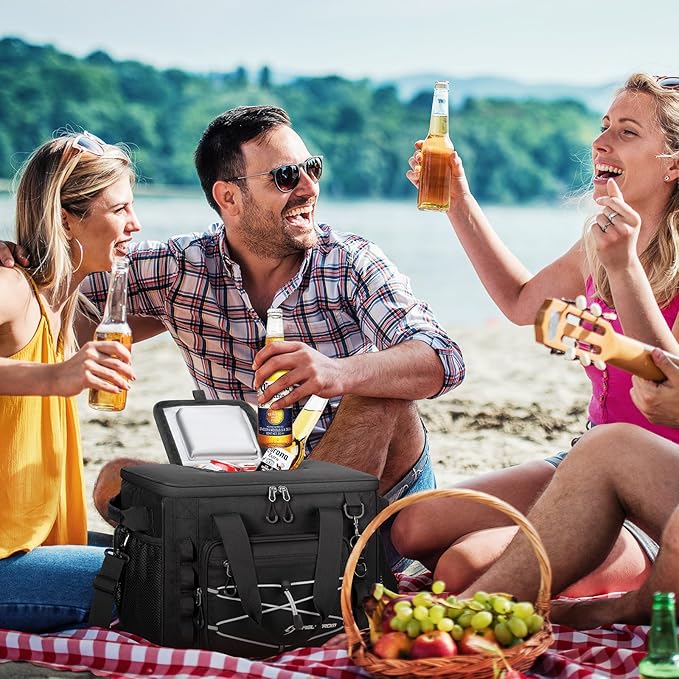 Maelstrom Soft Sided Cooler Bag, 30/40 Can Collapsible Insulated Ice Chest, Large Leakproof Camping
