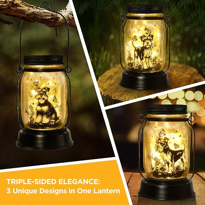 kyoryuger Schnauzer Gifts for Women/Men Schnauzer Solar Lanterns Dog Mom Birthday Dog Lovers