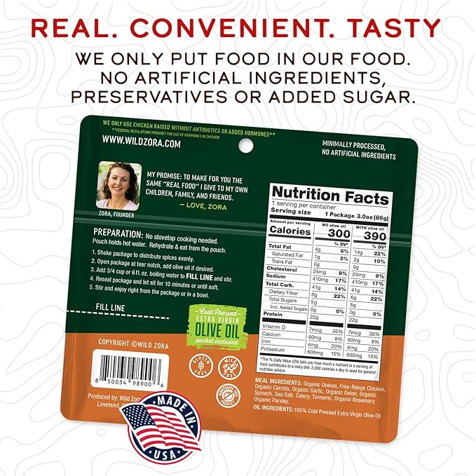Wild Zora Instant Organic Quinoa Meals - Quick & Tasty Prepared Quinoa Bowls, Pantry Staples