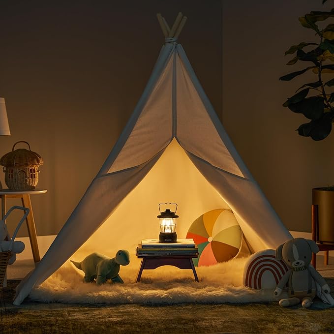 LUXPRO Retro LED Lantern - Battery-Powered Emergency Lantern - Water Resistant - Bright LED Lamp