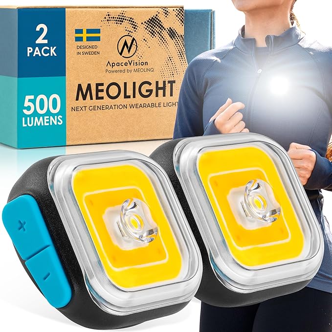 MEOLIGHT 500 Lumen Light for Running, Dogs, Walking - Wearable Flashlight Chest LED Safety Light