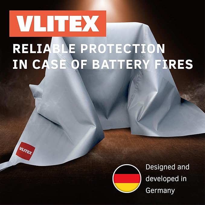 Extra Large Fire Blanket (118 x 157 in - XL) | Engineered in Germany | Lithium Battery & Emergency