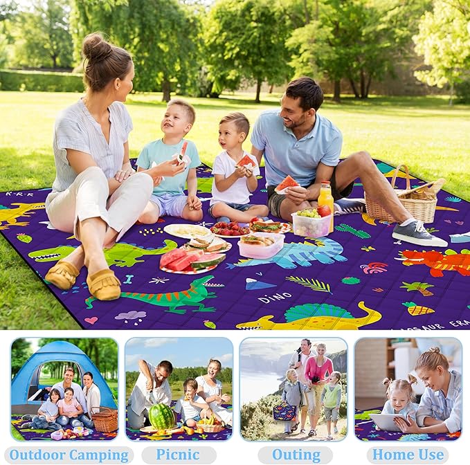 Extra Large Picnic Blanket Waterproof,80"x 80"Foldable Machine Washable Beach Blankets,Outdoor