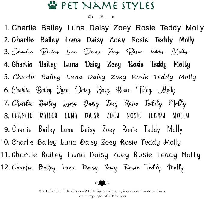 Ultra Joys Dog Tags Personalized for Pets - Hollow Paw Custom Pet ID Tag - Engraved Dog Tag for