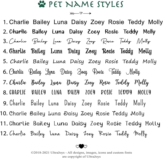 Ultra Joys Dog Tags Personalized for Pets - Hollow Paw Custom Pet ID Tag - Engraved Dog Tag for