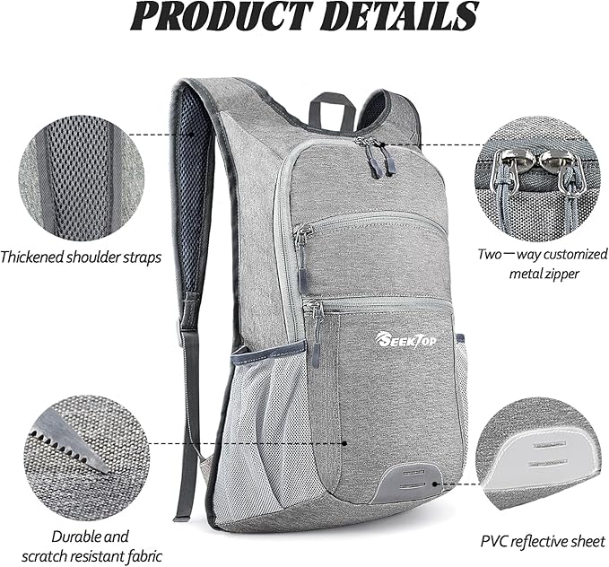 Seektop 20L Hiking Backpack Ultra Lightweight Waterproof Travel Backpack Packable Small Outdoor Bag