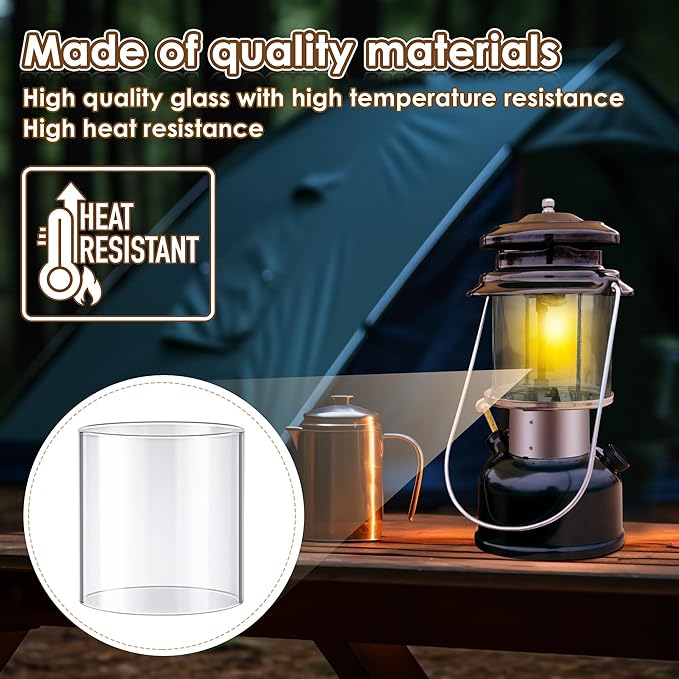 Propane Lantern Globe Glass Replacement Compatible with Coleman Fueled Lanterns, Standard