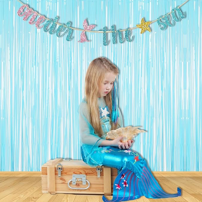 BRAVESHINE Foil Fringe Curtains Party Backdrop - Tinsel Curtain Backdrop Streamers Party Supplies