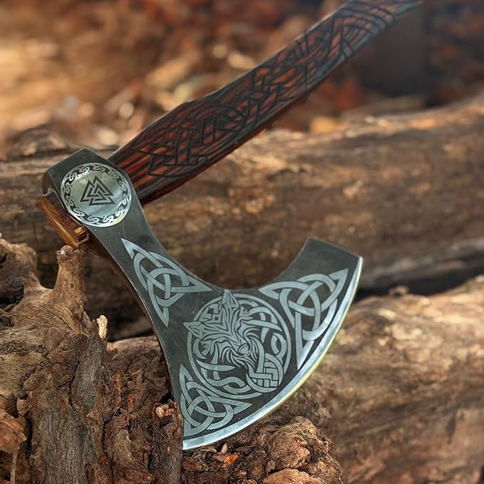 [MDM King Tools] Custom Handmade Viking Axe Medieval Ax with Viking Gift, Hand Axes, Viking Gifts