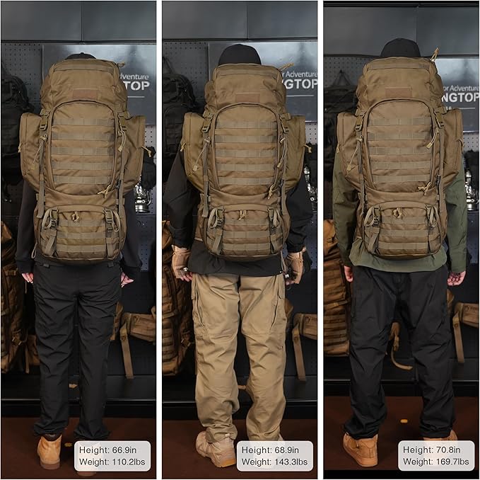 Mardingtop 60L Military Internal Frame Backpack for Hiking,Camping,Hunting,Rucksack Backpack with