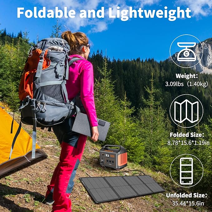 N-Type 16BB 60W Portable Solar Panels NextGen Foldable Solar Panel Charger Kit 25% Efficiency with