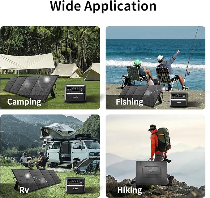 400W Portable Solar Panel for Power Station Generator,400 Watt Foldable Solar Panel Charger with