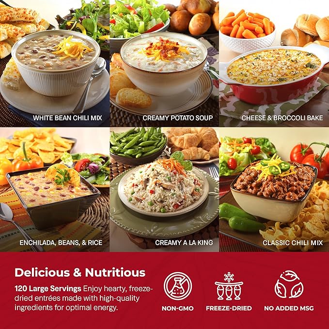 Legacy Food Storage Gluten Free 120 Serving Bucket, Emergency Food Supply, 46,200 Total Calories
