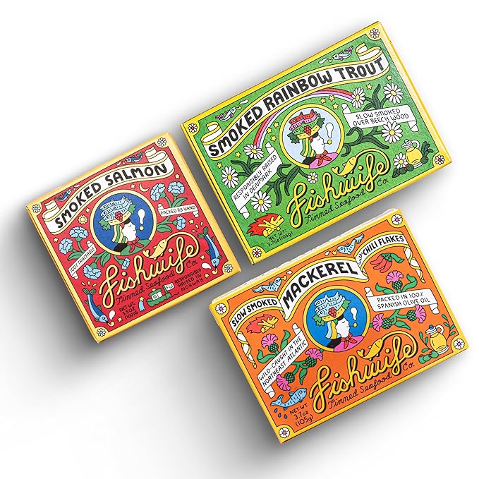Fishwife Smoky Trio 3-Pack (Smoked Rainbow Trout, Smoked Salmon, Smoked Mackerel) | Gluten Free