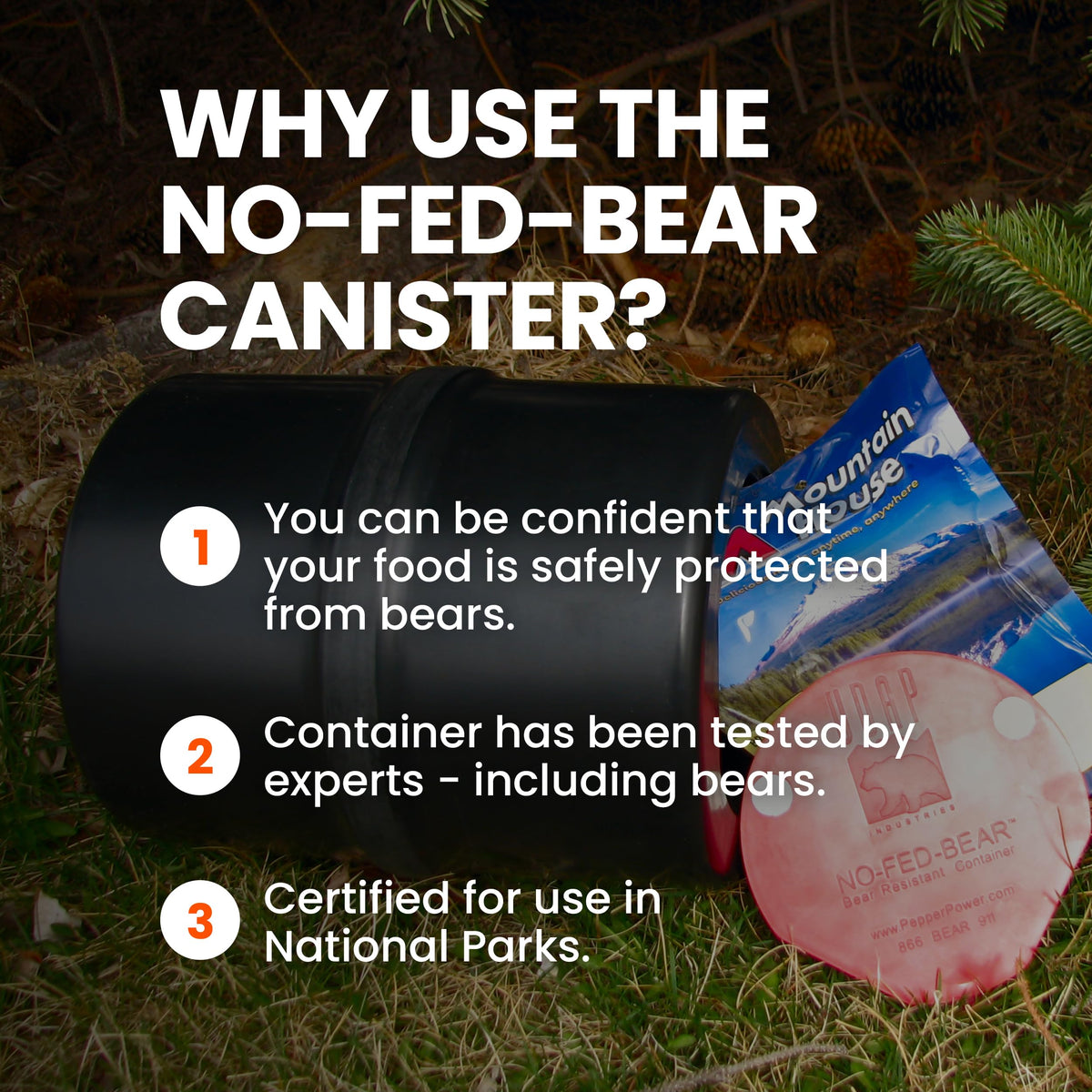 UDAP Bear-Resistant Food Canister – IGBC Approved Lightweight Bear-Proof Container for Backpacking