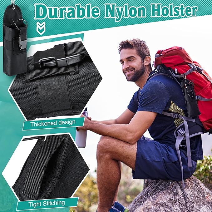 Bear Spray Holster with Quick Release Buckle (Spray Not Included), Nylon Holster with Hook & Loop