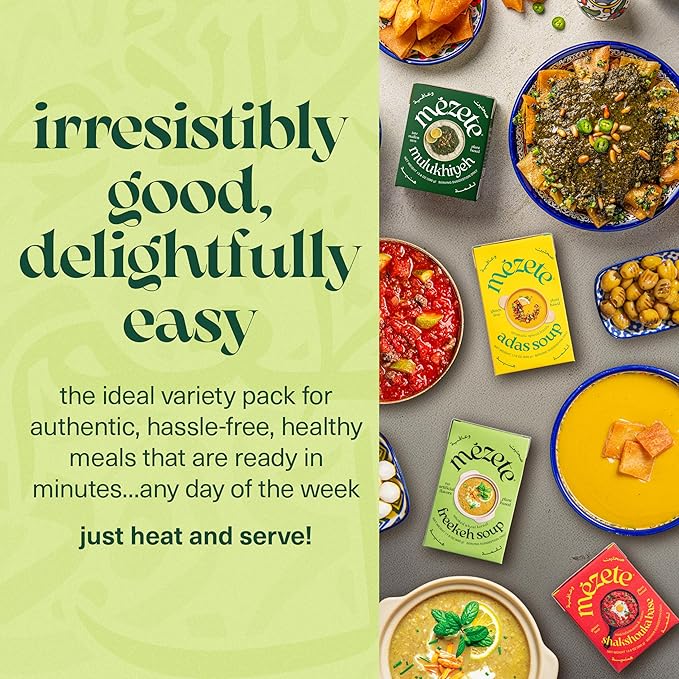 Mezete Soup & Stew Variety Pack | Heat & Serve | 100% Natural Ingredients | Authentic Middle