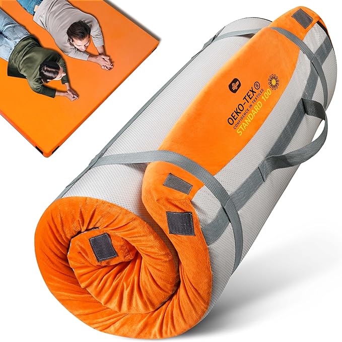 4 INCH Thick Foam Camping Mattress [Car/Tent/Cot] 30D Foam Portable Floor Sleeping Mat Cot Pad Roll