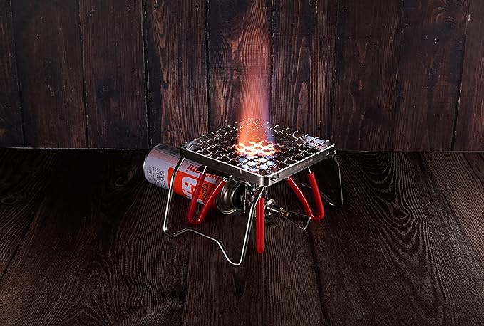 CAMPINGMOON Portable Folding Camping Campfire Grill over Fire Split Stoves 304 Stainless Steel