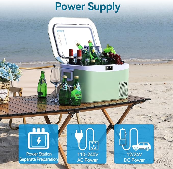 12 Volt Refrigerator Portable Car Freezer 13.5 Quart (12.8 Liter) Compressor Cooler 12V/24V DC